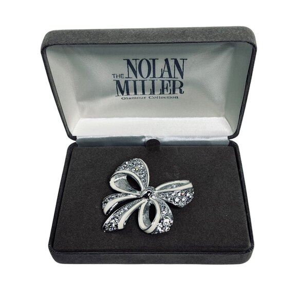 Nolan Miller Jewelry - Vintage Nolan Miller The Glamour Collection Shining Spirit Bow Brooch (5958)